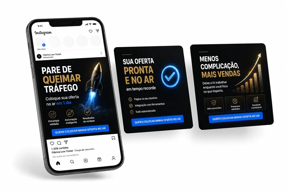 Criativos estáticos prontos